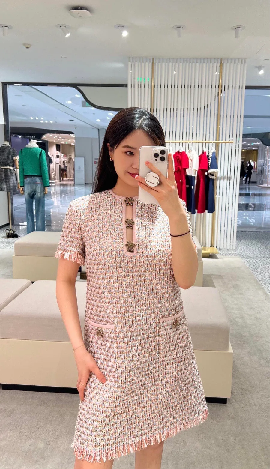 2025 New Arrival Sweet Girls Pink Tweed Dress O Neck Short Sleeve Fashion Tassel A-Line Dress
2025 New Arrival Sweet Girls Pink Tweed Dress O Neck Short Sleeve Fashion Tassel A-Line Dress