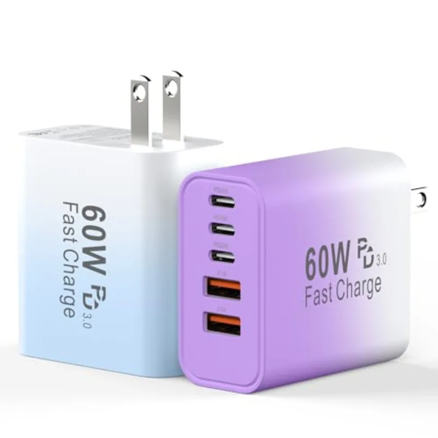 USB C Fast Charger Block, 60W Phone USB C Wall Charging Blocks, Type C Charger Fast Charging Brick, 5Port Multiport Charger Plu
USB C Fast Charger Block, 60W Phone USB C Wall Charging Blocks, Type C Charger Fast Charging Brick, 5Port Multiport Charger Plu