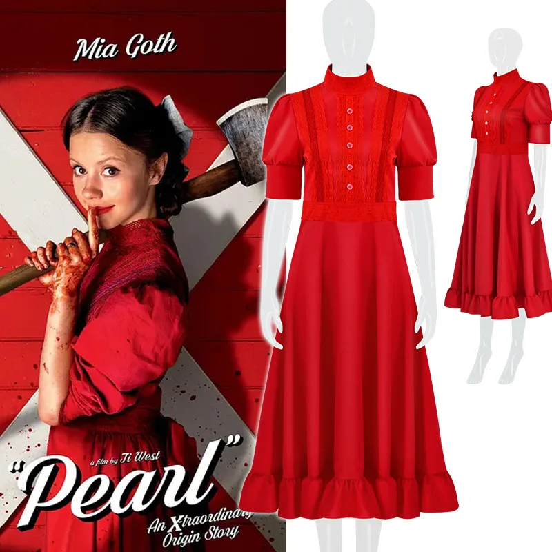 Anime Horror Movie Pearl Costume Pearl Cosplay Costume Pearl Red Dress X Prequel Outfits for Halloween Party Costume For Women
Anime Horror Movie Pearl Costume Pearl Cosplay Costume Pearl Red Dress X Prequel Outfits for Halloween Party Costume For Women