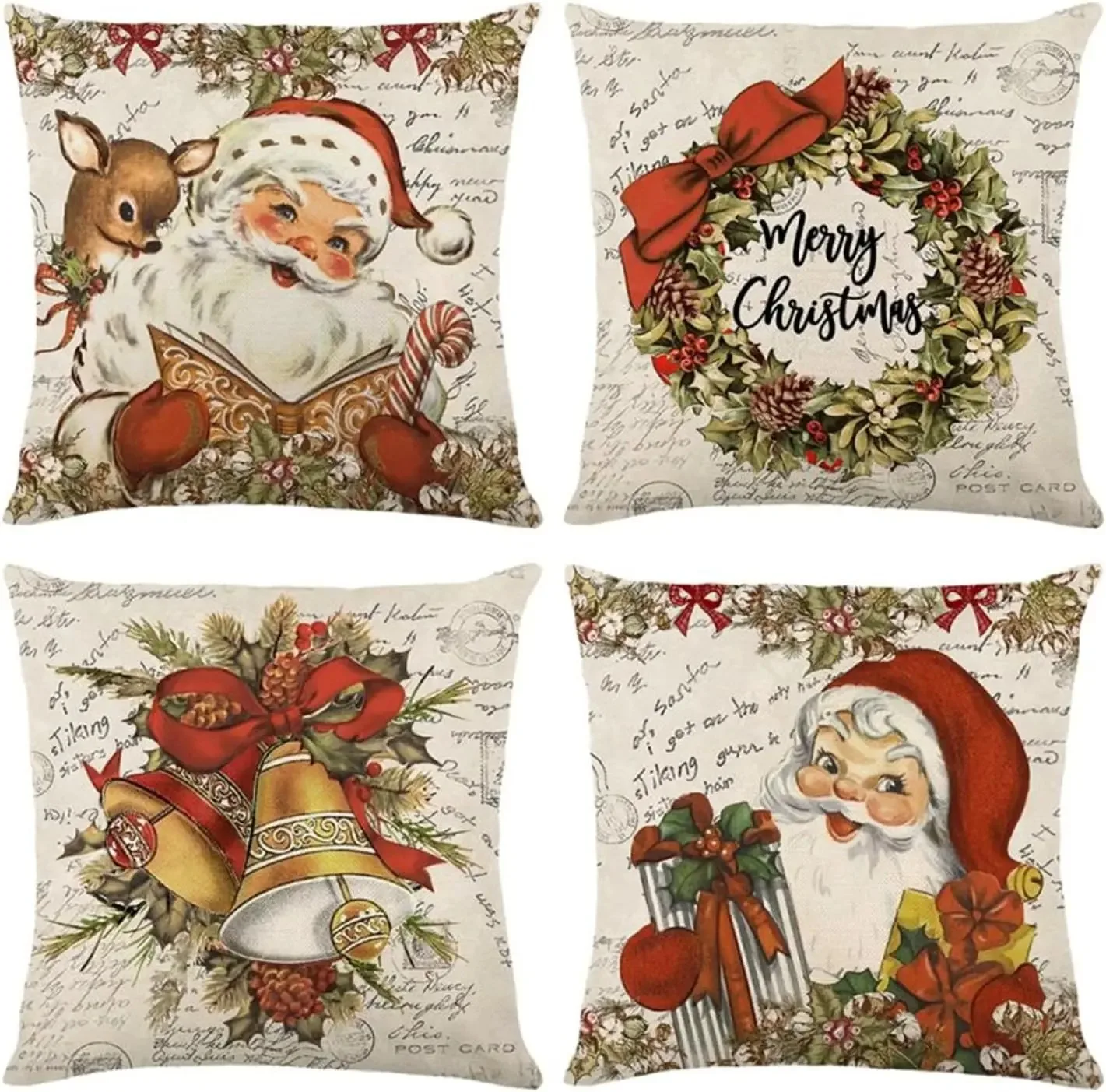 Christmas Wreath Cartoon Cute Printed Cushion Cover Machine Washable Living Room Sofa Bedroom Festive Home Decoration Pillowcase 
Christmas Wreath Cartoon Cute Printed Cushion Cover Machine Washable Living Room Sofa Bedroom Festive Home Decoration Pillowcase
