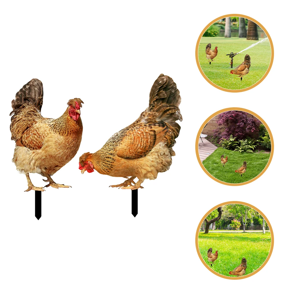 2pcs Garden Decoration Inserts Stakes Outdoor Acrylic Chicken Sculpture Realistic Shape Compact Size Lightweight Courtyards
2pcs Garden Decoration Inserts Stakes Outdoor Acrylic Chicken Sculpture Realistic Shape Compact Size Lightweight Courtyards