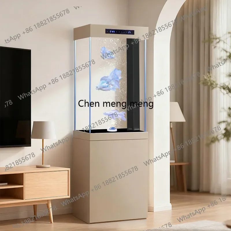 D182Fish tank living room, small bottom filter oxygenation integrated ultra-white glass vertical floor ecological goldfish tank
D182Fish tank living room, small bottom filter oxygenation integrated ultra-white glass vertical floor ecological goldfish tank