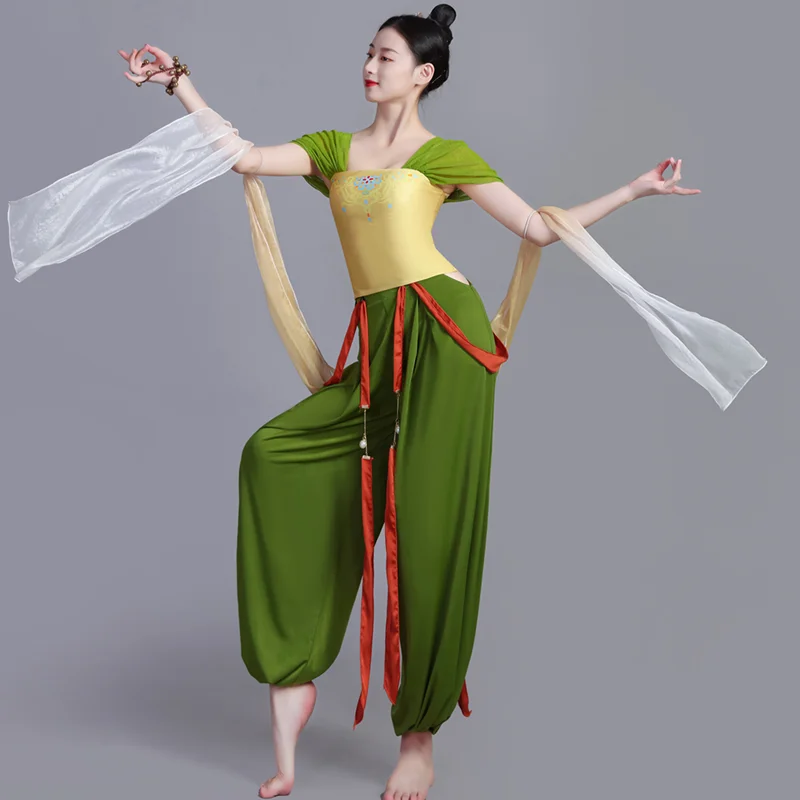 Classical Dance Performance Female Costumes Chinese Traditional Costume Dunhuang Folk Dance Suit
Classical Dance Performance Female Costumes Chinese Traditional Costume Dunhuang Folk Dance Suit