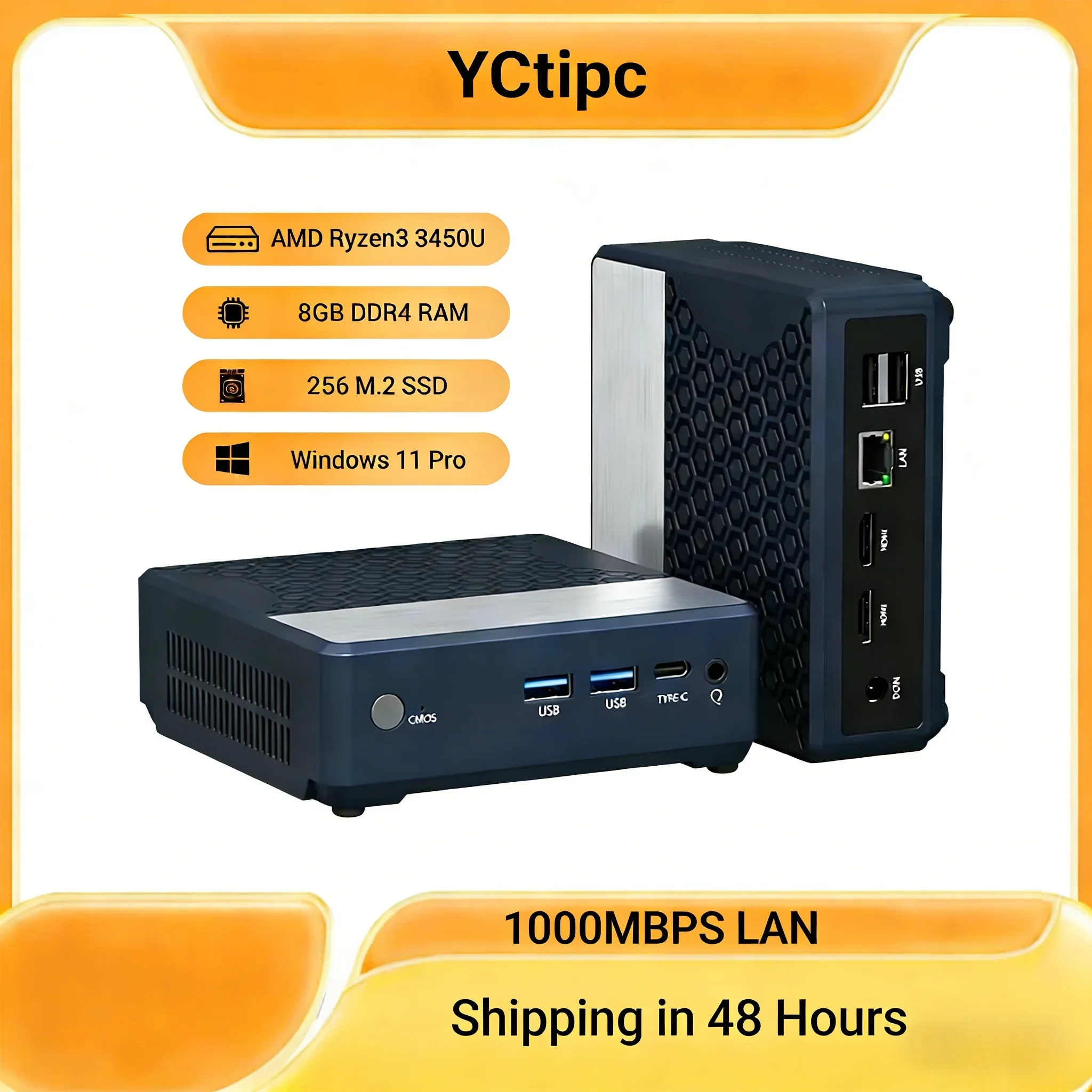 Мини-ПК YCtipc на базе AMD Ryzen 5 3450U (Supera N150/N97), 8 ГБ ОЗУ DDR4, 512 ГБ SSD, настольный компьютер, Wi-Fi 5, BT 5.2, поддержка двух дисплеев 4K
Мини-ПК YCtipc на базе AMD Ryzen 5 3450U (Supera N150/N97), 8 ГБ ОЗУ DDR4, 512 ГБ SSD, настольный компьютер, Wi-Fi 5, BT 5.2, поддержка двух дисплеев 4K