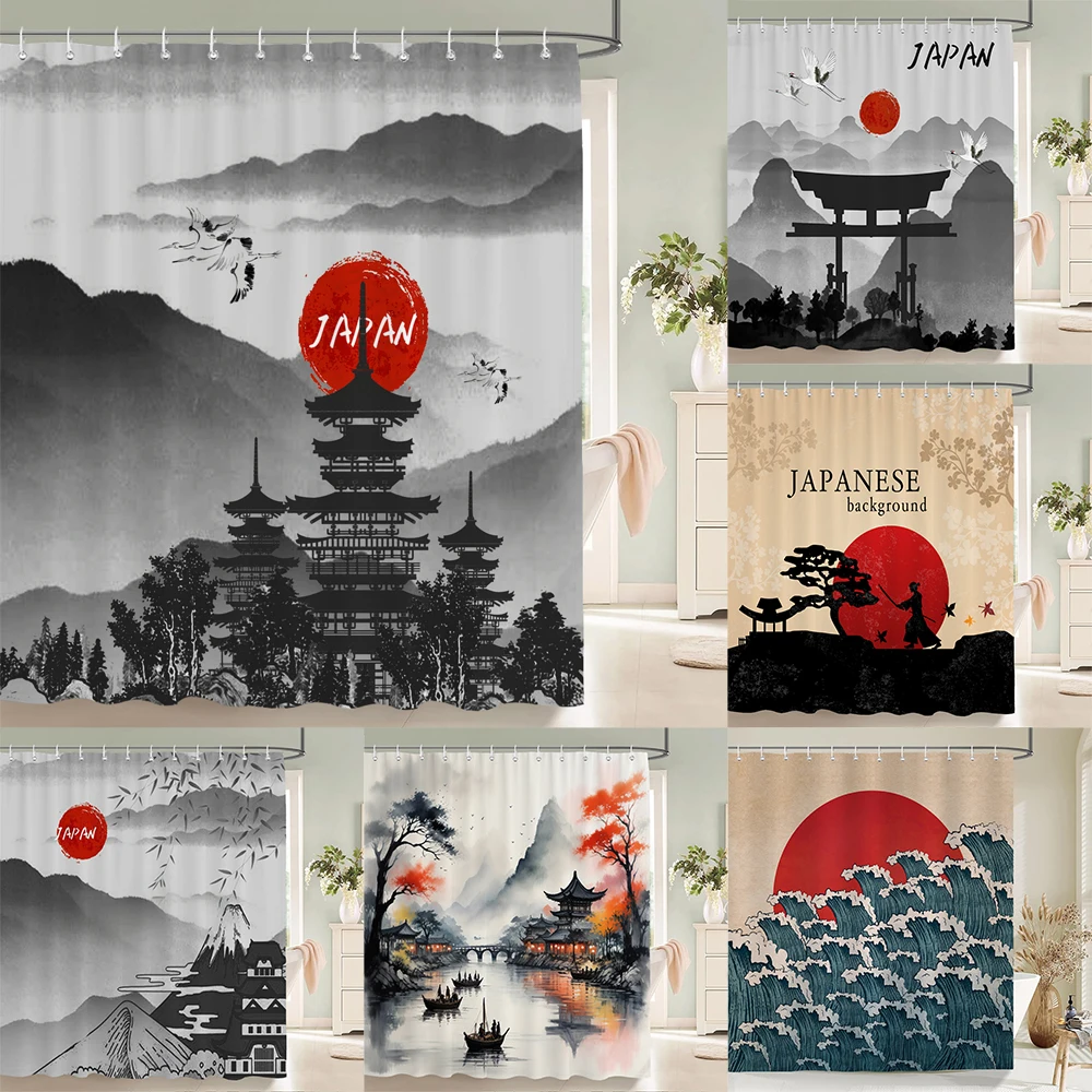 Waterproof Polyester Fabric Japanese flower scenery Shower Curtain Flower Printed Bathroom Curtains for Home Decoration Curtain
Waterproof Polyester Fabric Japanese flower scenery Shower Curtain Flower Printed Bathroom Curtains for Home Decoration Curtain