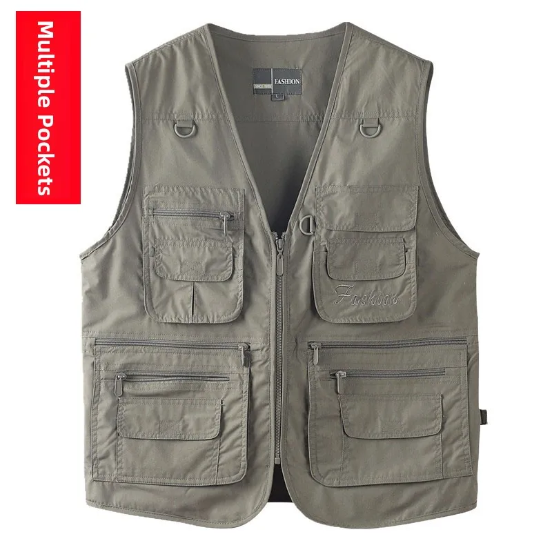 Loose Casual Fiing Photoaphy Men's Vest Multi-ket Outdoor oulder Pad Large Size round Hemline Faionable Ci Sle
Loose Casual Fiing Photoaphy Men's Vest Multi-ket Outdoor oulder Pad Large Size round Hemline Faionable Ci Sle