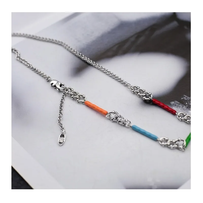 Niche Design Best-selling Light Luxury Exquisite Temperament High Value Rainbow Drop Glaze Couple Versatile Fashion Bamboo Neckl
Niche Design Best-selling Light Luxury Exquisite Temperament High Value Rainbow Drop Glaze Couple Versatile Fashion Bamboo Neckl