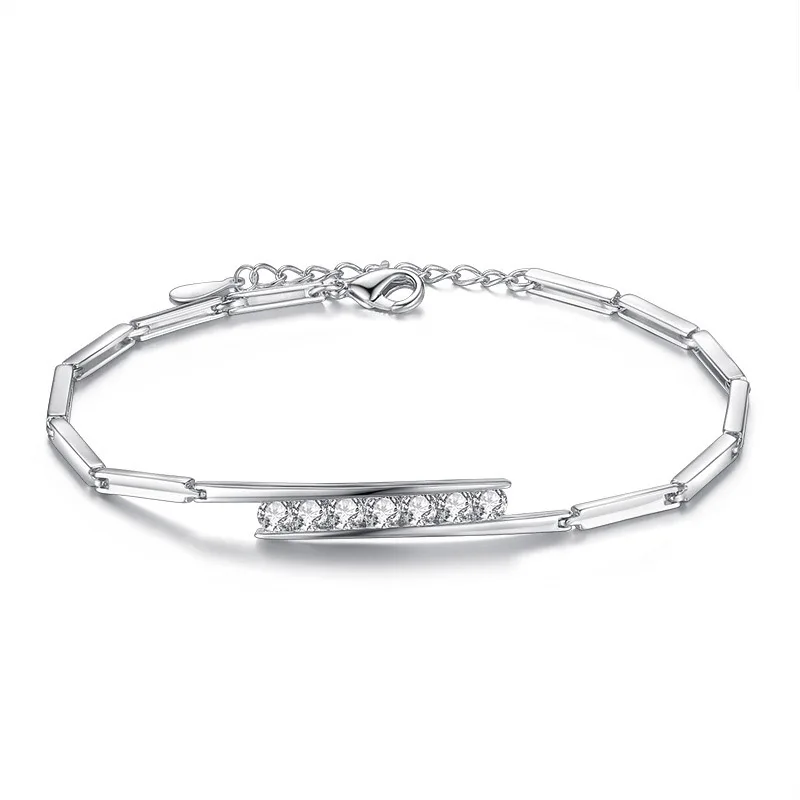 925 Sterling Silver Bracelet Bangles White Purple Pink Cubic Zircon Luxury Style Valentine's Day Gifts for Woman Lady
925 Sterling Silver Bracelet Bangles White Purple Pink Cubic Zircon Luxury Style Valentine's Day Gifts for Woman Lady