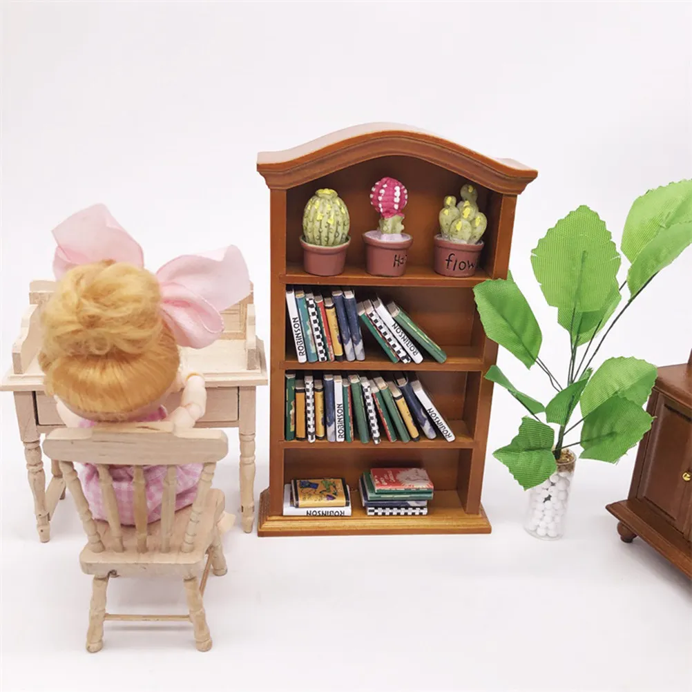Miniature House Bookcase Wooden Handmade 1:12 Scale Lightweight Decorative Furniture for Mini Room Box and Fairy Garden
Miniature House Bookcase Wooden Handmade 1:12 Scale Lightweight Decorative Furniture for Mini Room Box and Fairy Garden