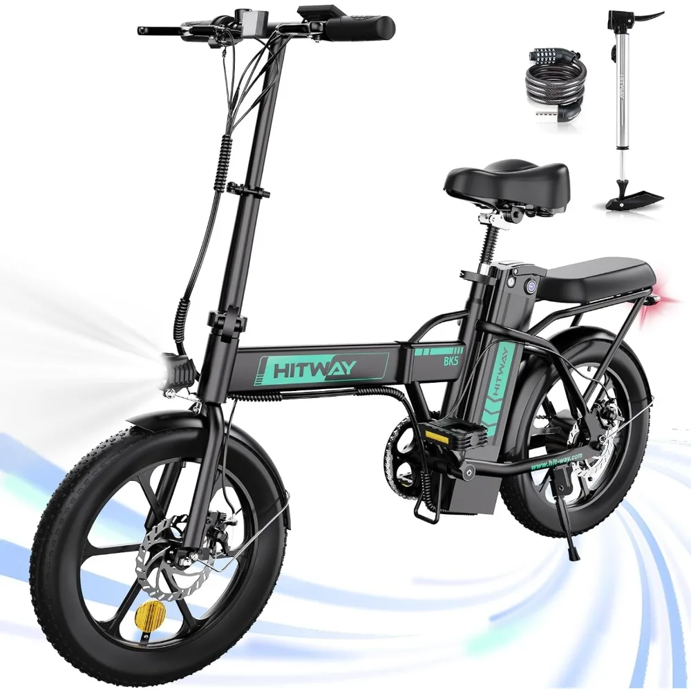 Electric Bike for Adults, E Bike with 36V/12Ah Removable Battery 16"×3.0 Fat Tire Folding Electric Bicycle
Electric Bike for Adults, E Bike with 36V/12Ah Removable Battery 16"×3.0 Fat Tire Folding Electric Bicycle