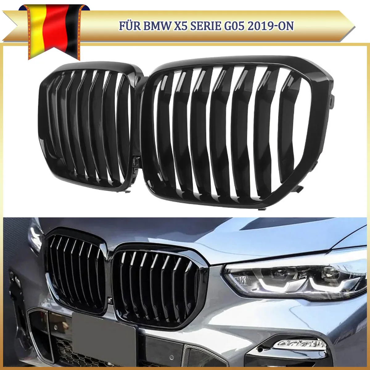 Front Bumper Grille for BMW X 5 Series G05 X5 30d 40i 50i M50d 2019 2020 2021 2022 2022 Kidney Centre Grill
Front Bumper Grille for BMW X 5 Series G05 X5 30d 40i 50i M50d 2019 2020 2021 2022 2022 Kidney Centre Grill