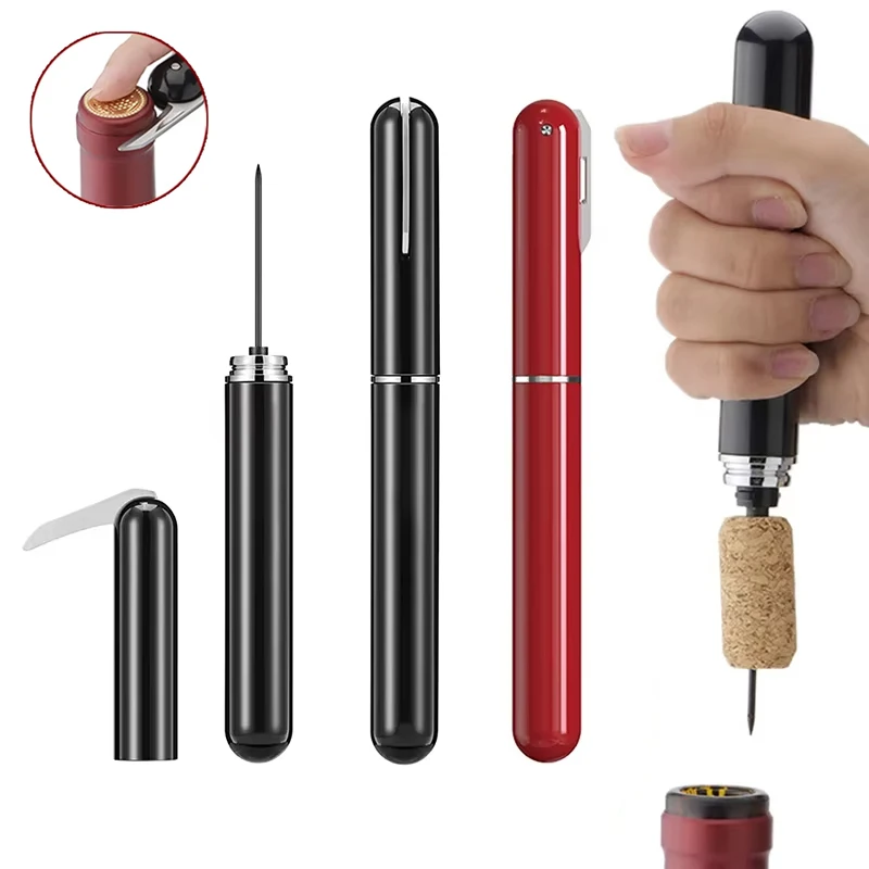 Stainless Steel Air Pressure Pump Pen-Shaped Wine Opener And Foil Knife, Portable Wine Opener For Kitchen, Bar And Party Tools
Stainless Steel Air Pressure Pump Pen-Shaped Wine Opener And Foil Knife, Portable Wine Opener For Kitchen, Bar And Party Tools