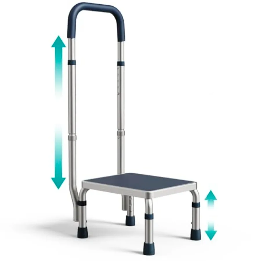 Adjustable Step Stool with Handle for Elderly 300LB Capacity Bedside Safety Step for High Beds Height Adjustable Platform and H
Adjustable Step Stool with Handle for Elderly 300LB Capacity Bedside Safety Step for High Beds Height Adjustable Platform and H