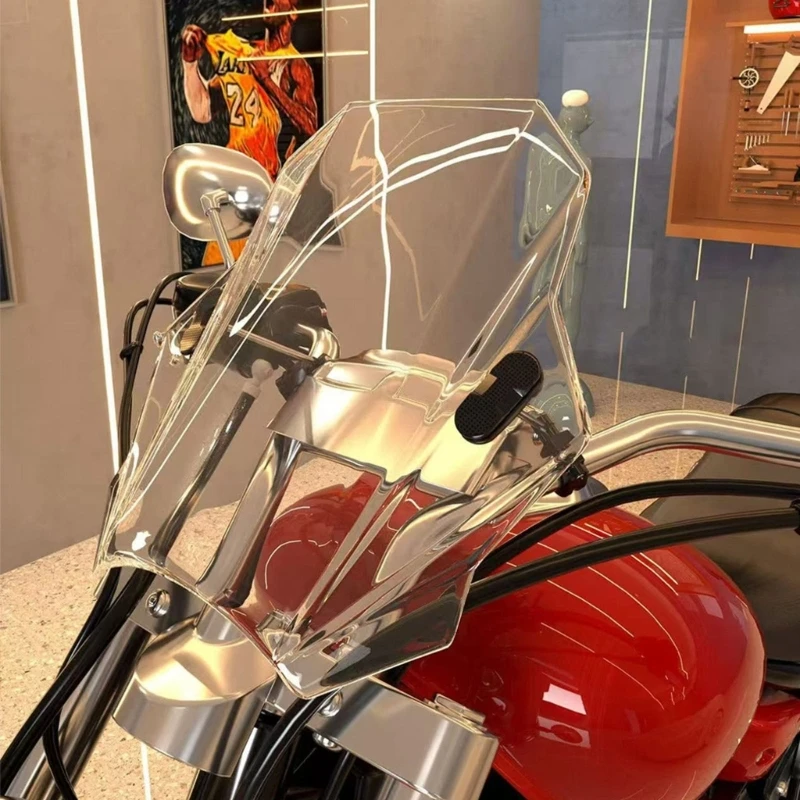 A2UC Universal Motorcycle Windshield Metal Construction Reduced Wind Pressure Easy Installation Modern Windscreen
A2UC Universal Motorcycle Windshield Metal Construction Reduced Wind Pressure Easy Installation Modern Windscreen