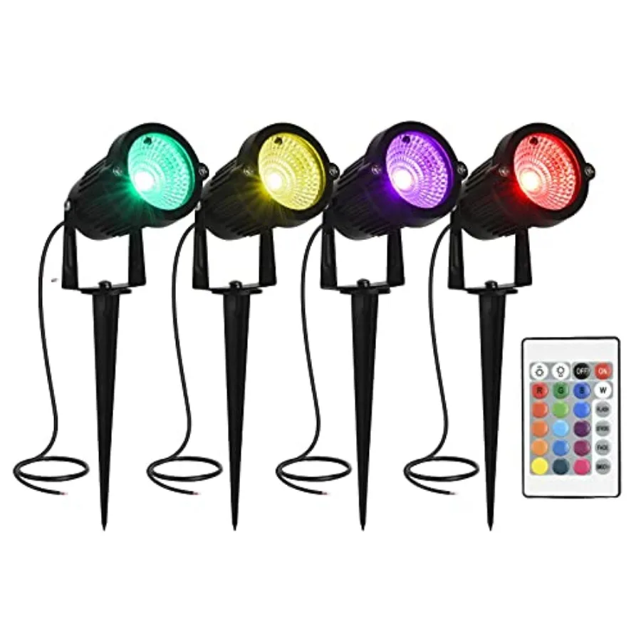 Color Change Landscape Lighting Low Voltage LED Outdoor Spotlights 6W 12V IP66 Waterproof Landscaping Lights Remote Control Gar
Color Change Landscape Lighting Low Voltage LED Outdoor Spotlights 6W 12V IP66 Waterproof Landscaping Lights Remote Control Gar