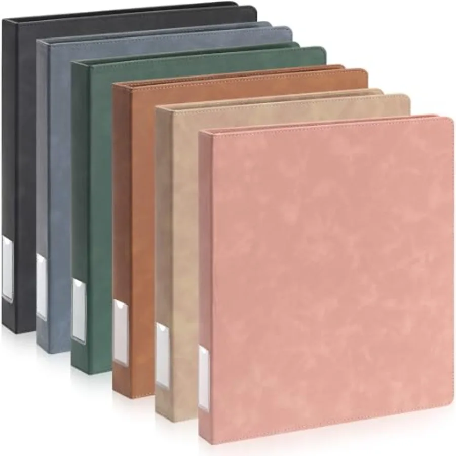 6 Pcs Leather 3 Ring Binder Vintage Hardback Round Ring Binder with 2 Inner Pockets and Spine Label Holder Letter Size Professi
6 Pcs Leather 3 Ring Binder Vintage Hardback Round Ring Binder with 2 Inner Pockets and Spine Label Holder Letter Size Professi