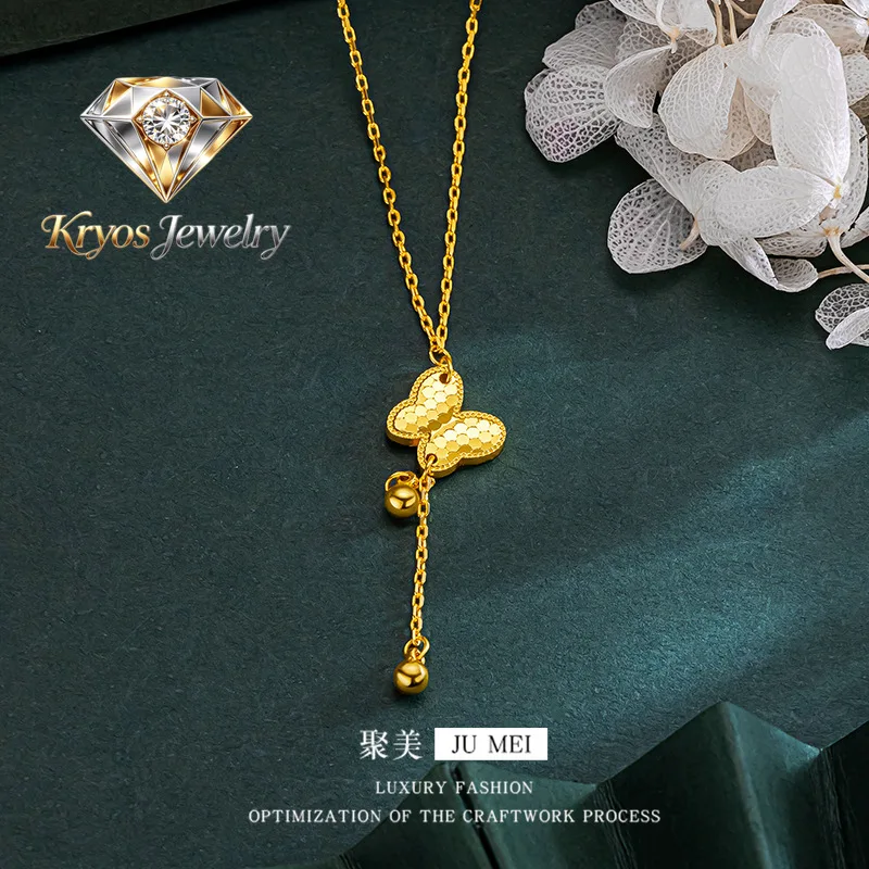 Kryos Jewelry Luxury 24K 9999 Pure Gold real gold Butterfly Bracelet Necklace Two-piece Women's Necklace
Kryos Jewelry Luxury 24K 9999 Pure Gold real gold Butterfly Bracelet Necklace Two-piece Women's Necklace