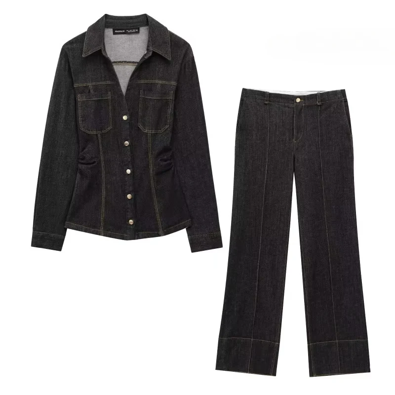 TRAFZR Pants Set Woman Two Pieces Casual Elegant Denim Long Sleeve Sets Holiday Outfits Y2k Outfit Set Women's Autumn Suit
TRAFZR Pants Set Woman Two Pieces Casual Elegant Denim Long Sleeve Sets Holiday Outfits Y2k Outfit Set Women's Autumn Suit