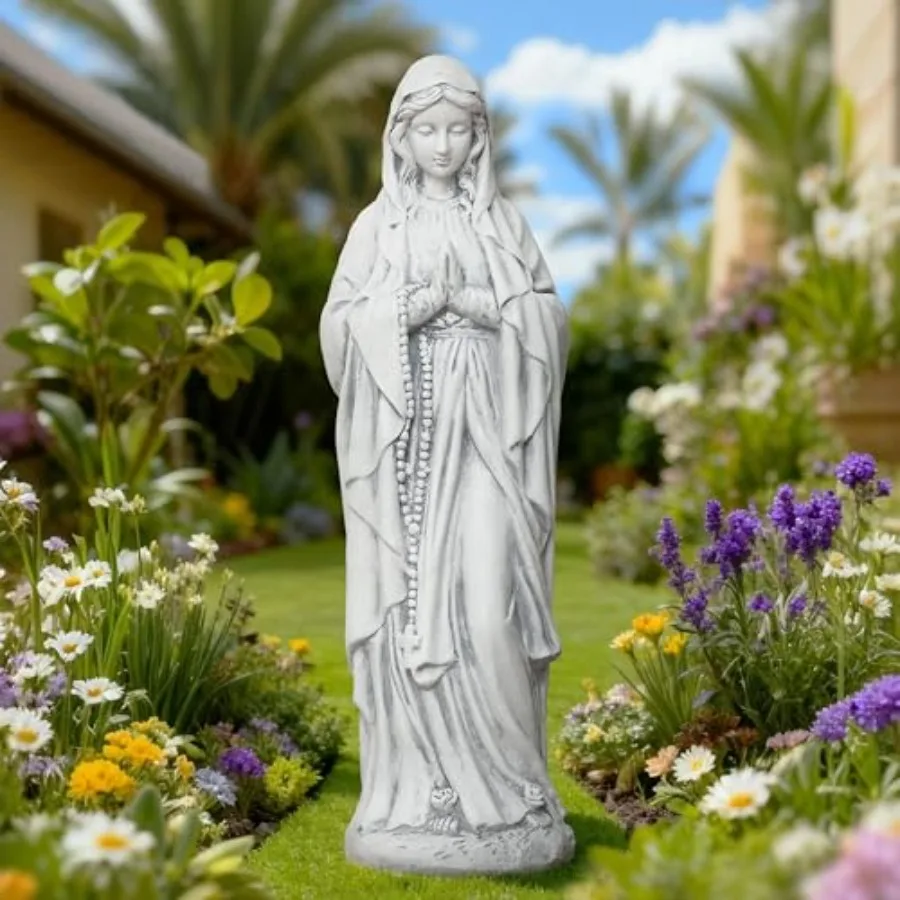 Уличная статуя Девы Марии для сада, 29,3 см, молящаяся Мария с чётками, белая, для наружного религиозного декора, большая
Уличная статуя Девы Марии для сада, 29,3 см, молящаяся Мария с чётками, белая, для наружного религиозного декора, большая