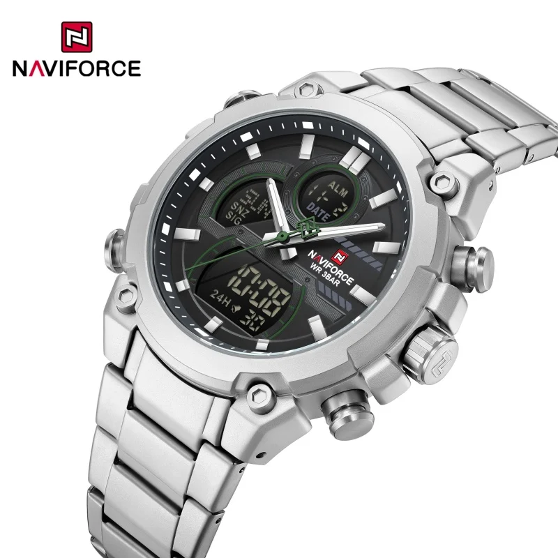 NAVIFORCE New Original Men Luxury Watch Dual Display Sport Casual Waterproof Wristwatch Male Digital Alarm Clock Reloj Hombre
NAVIFORCE New Original Men Luxury Watch Dual Display Sport Casual Waterproof Wristwatch Male Digital Alarm Clock Reloj Hombre