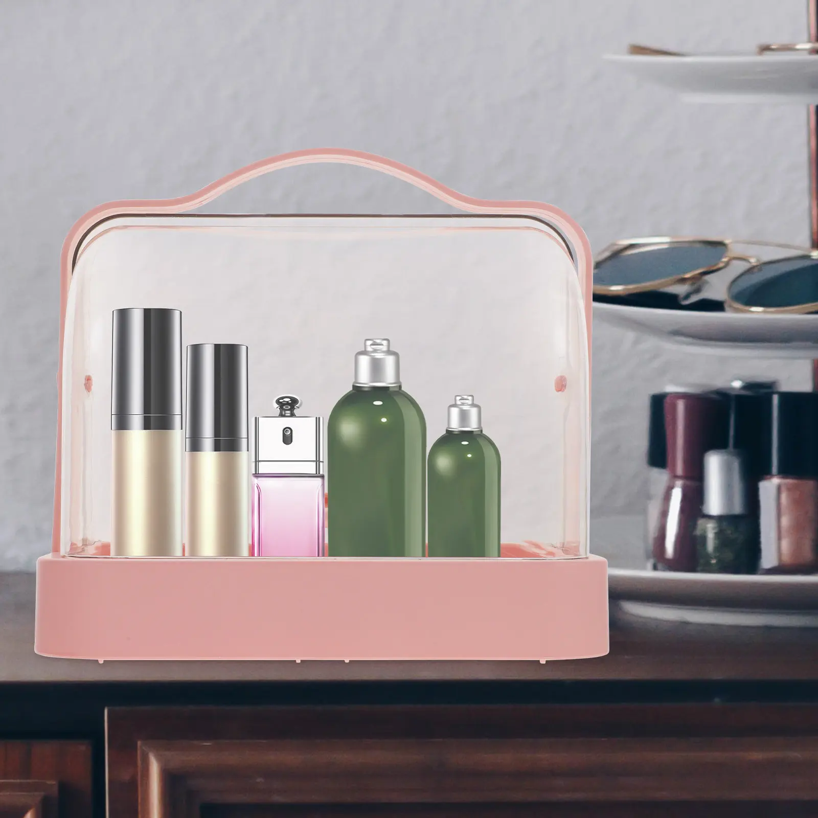 Cosmetics Organizer Box Desktop Makeup Organizer with Clear Lid Two-Way Clamshell for Vanity Bedroom Bathroom Medicine Sundry
Cosmetics Organizer Box Desktop Makeup Organizer with Clear Lid Two-Way Clamshell for Vanity Bedroom Bathroom Medicine Sundry