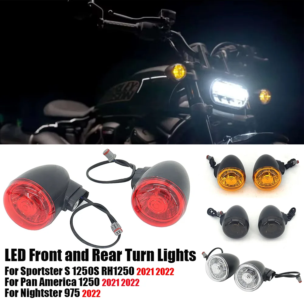Motorcycle Front Rear Turn Signal Kit Indicator Lights Lamp For Sportster S 1250S RH1250 Pan America 1250 S Nightster 975 RH975
Motorcycle Front Rear Turn Signal Kit Indicator Lights Lamp For Sportster S 1250S RH1250 Pan America 1250 S Nightster 975 RH975