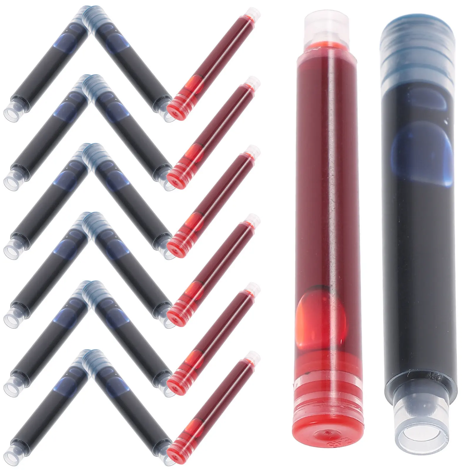 100Pcs Fountain Pen Ink Refills Premium PP Construction Non Deformable Smooth Flow Writing Ink Cartridges for Students
100Pcs Fountain Pen Ink Refills Premium PP Construction Non Deformable Smooth Flow Writing Ink Cartridges for Students