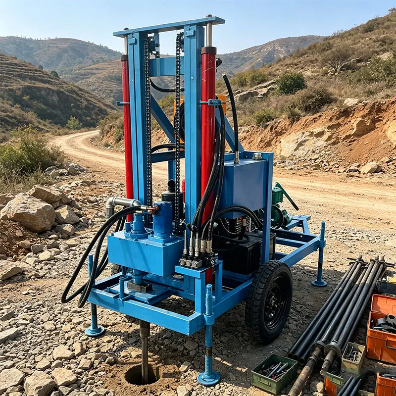 Customized Mobile Wheel 22HP Premium Hydraulic 150M Water Borehole Strong Drilling Force Water Well Drilling Rig Machine
Customized Mobile Wheel 22HP Premium Hydraulic 150M Water Borehole Strong Drilling Force Water Well Drilling Rig Machine