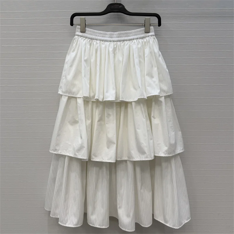 women's skirt New high waisted long skirt for summer 2026 layered ruffled women's half skirt Elastic waist striped cake skirt
women's skirt New high waisted long skirt for summer 2026 layered ruffled women's half skirt Elastic waist striped cake skirt