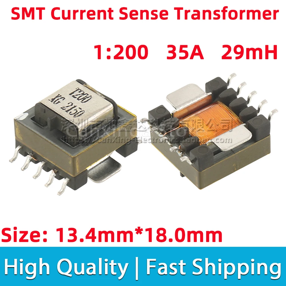 2PCS SMD SMT Current Sense Transformer EE12.6 Precision 35A High Current sensor transformer Turns Ratio 1:200 29mH CT320-200
2PCS SMD SMT Current Sense Transformer EE12.6 Precision 35A High Current sensor transformer Turns Ratio 1:200 29mH CT320-200