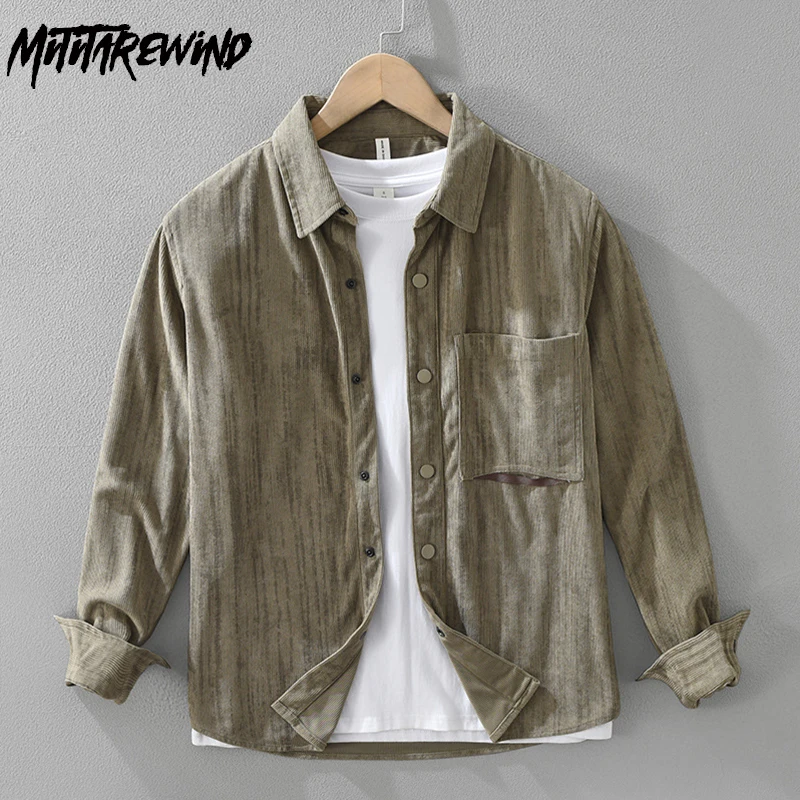Japanese Retro Long Sleeve Shirts Man 2025 Spring New Men's Shirt Corduroy Tops Lapel Snap Button Up Shirt Casual Daily Clothing
Japanese Retro Long Sleeve Shirts Man 2025 Spring New Men's Shirt Corduroy Tops Lapel Snap Button Up Shirt Casual Daily Clothing