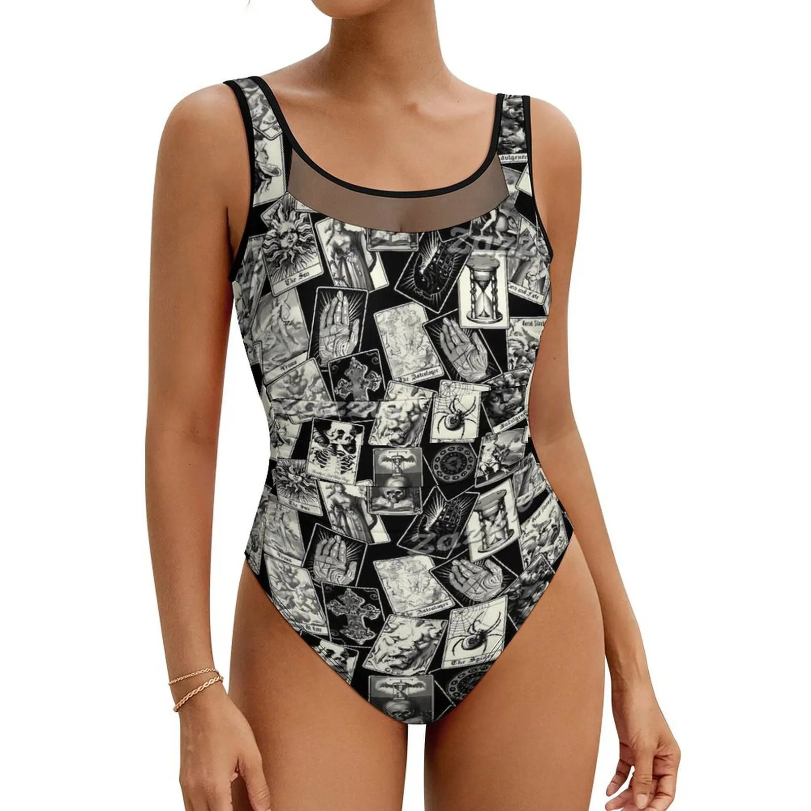 Tarot Card Swimsuit Witchcraft Goth Fortune Teller One Piece Swimwear Push Up Stylish Monokini Vacation Bath Printed Bodysuit
Tarot Card Swimsuit Witchcraft Goth Fortune Teller One Piece Swimwear Push Up Stylish Monokini Vacation Bath Printed Bodysuit