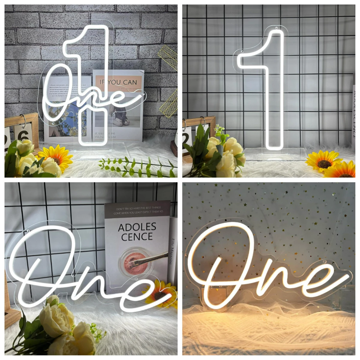 Number 1 Neon sign One Led sign for First Birthday Neon Light for Bedroom Kids Room Birthday Party Decor Personzalized Gifts
Number 1 Neon sign One Led sign for First Birthday Neon Light for Bedroom Kids Room Birthday Party Decor Personzalized Gifts