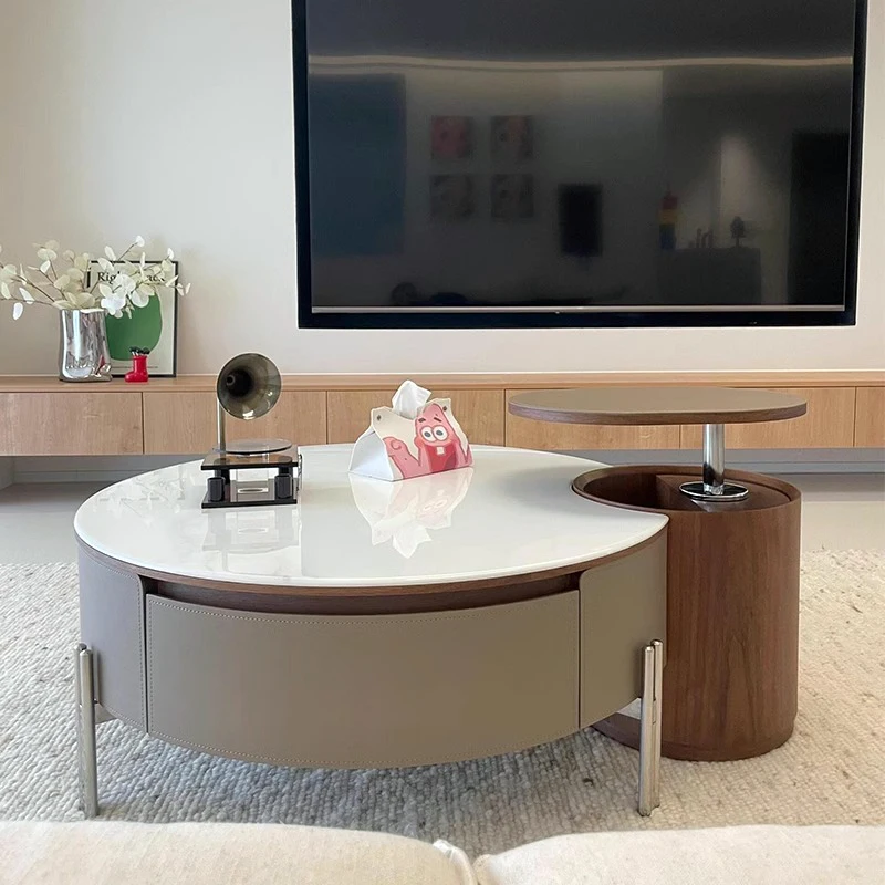 Microcrystalline stone coffee table, living room lift rotating saddle leather small apartment, modern simplicity and high-end
Microcrystalline stone coffee table, living room lift rotating saddle leather small apartment, modern simplicity and high-end