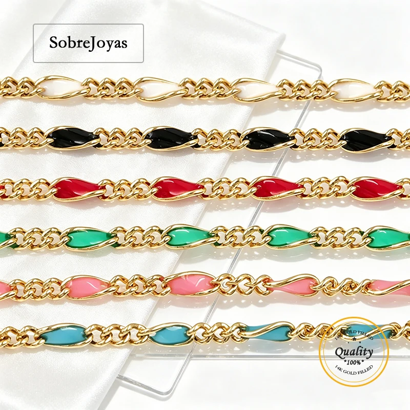 14K Gold Filled 1.3mm Enamel Chain 3+1 DIY Unfinished Long And Short Figaro Chain 1 Meter for Sale
14K Gold Filled 1.3mm Enamel Chain 3+1 DIY Unfinished Long And Short Figaro Chain 1 Meter for Sale