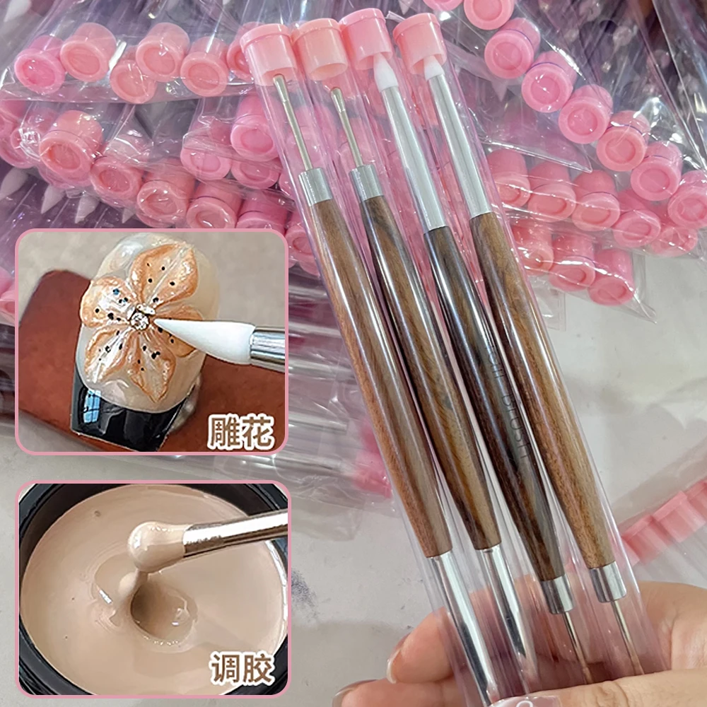 1/2pcs Double Head Silicone Nail Art Carved Brush 2in1 Carving Flower Painting UV Glue Mix Nail Builder Pen 16*1cm Manicure Tool
1/2pcs Double Head Silicone Nail Art Carved Brush 2in1 Carving Flower Painting UV Glue Mix Nail Builder Pen 16*1cm Manicure Tool