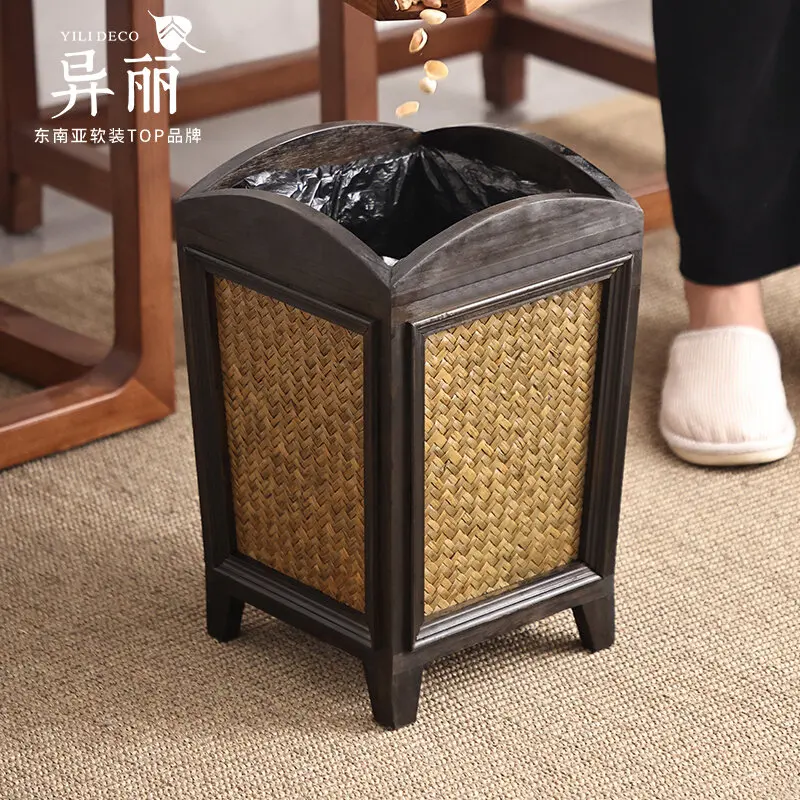 Винтажный деревянный мусорный бак, корзина для мусора из ротанга ручной работы без крышки - деревенская ванная комната в стиле бохо, органайзер с открытым верхом из натурального волокна
Винтажный деревянный мусорный бак, корзина для мусора из ротанга ручной работы без крышки - деревенская ванная комната в стиле бохо, органайзер с открытым верхом из натурального волокна