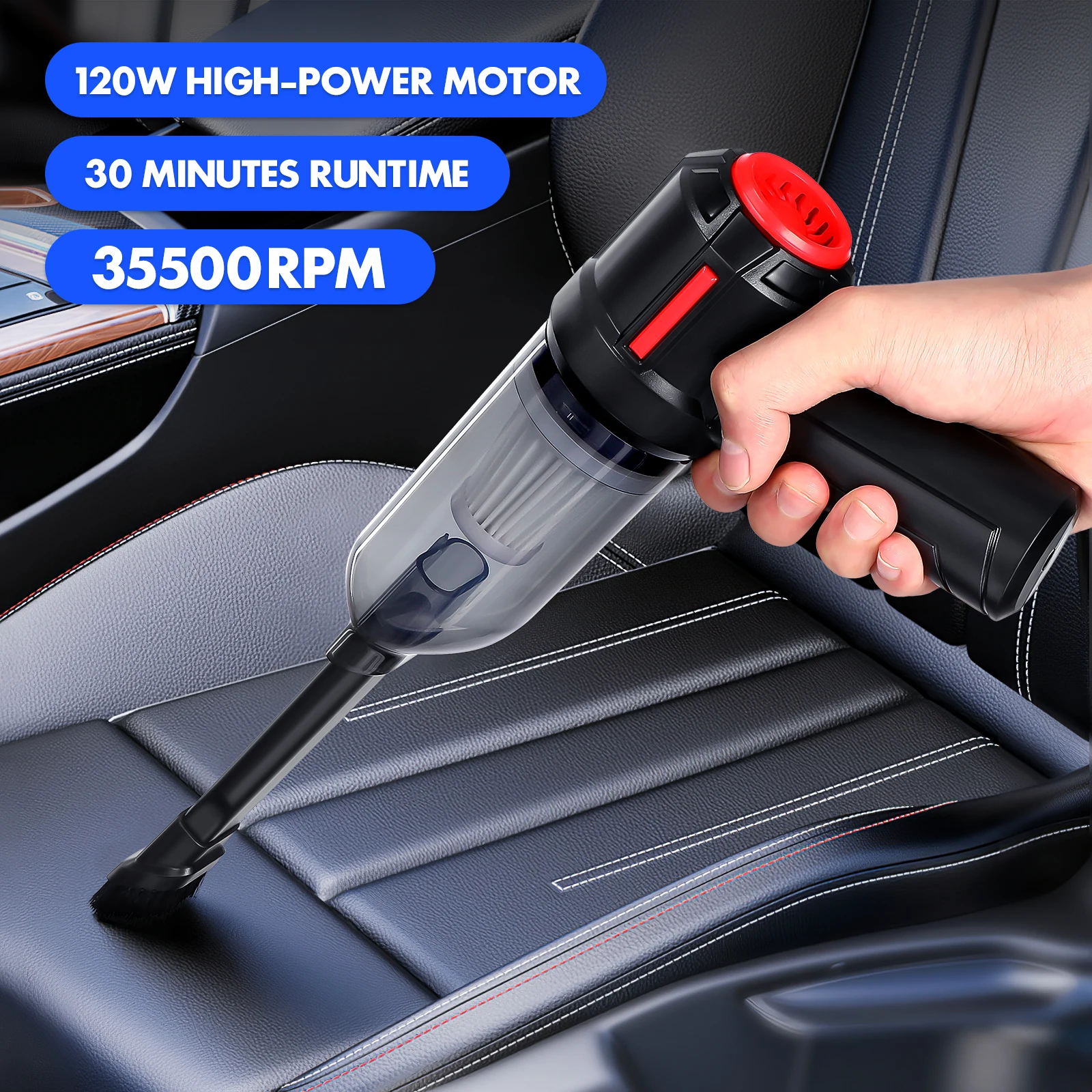 Handheld Vacuum Cleaner Electric Air Duster Blower for Computer Household Powerful Motor Plastic Design Long
Handheld Vacuum Cleaner Electric Air Duster Blower for Computer Household Powerful Motor Plastic Design Long