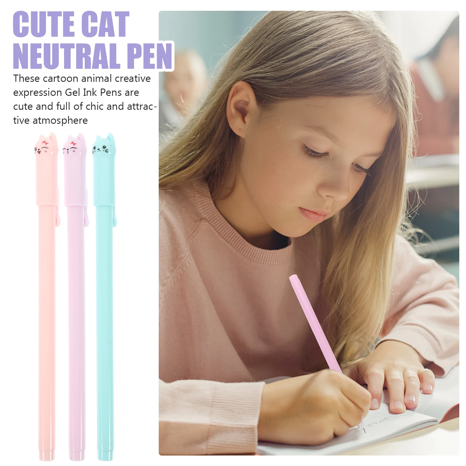 12 Pcs Kitten Neutral Pen Gel Colored Pens Aldult Ink Colorful Cartoon Liquid Refill Fun for Kids Cute
12 Pcs Kitten Neutral Pen Gel Colored Pens Aldult Ink Colorful Cartoon Liquid Refill Fun for Kids Cute
