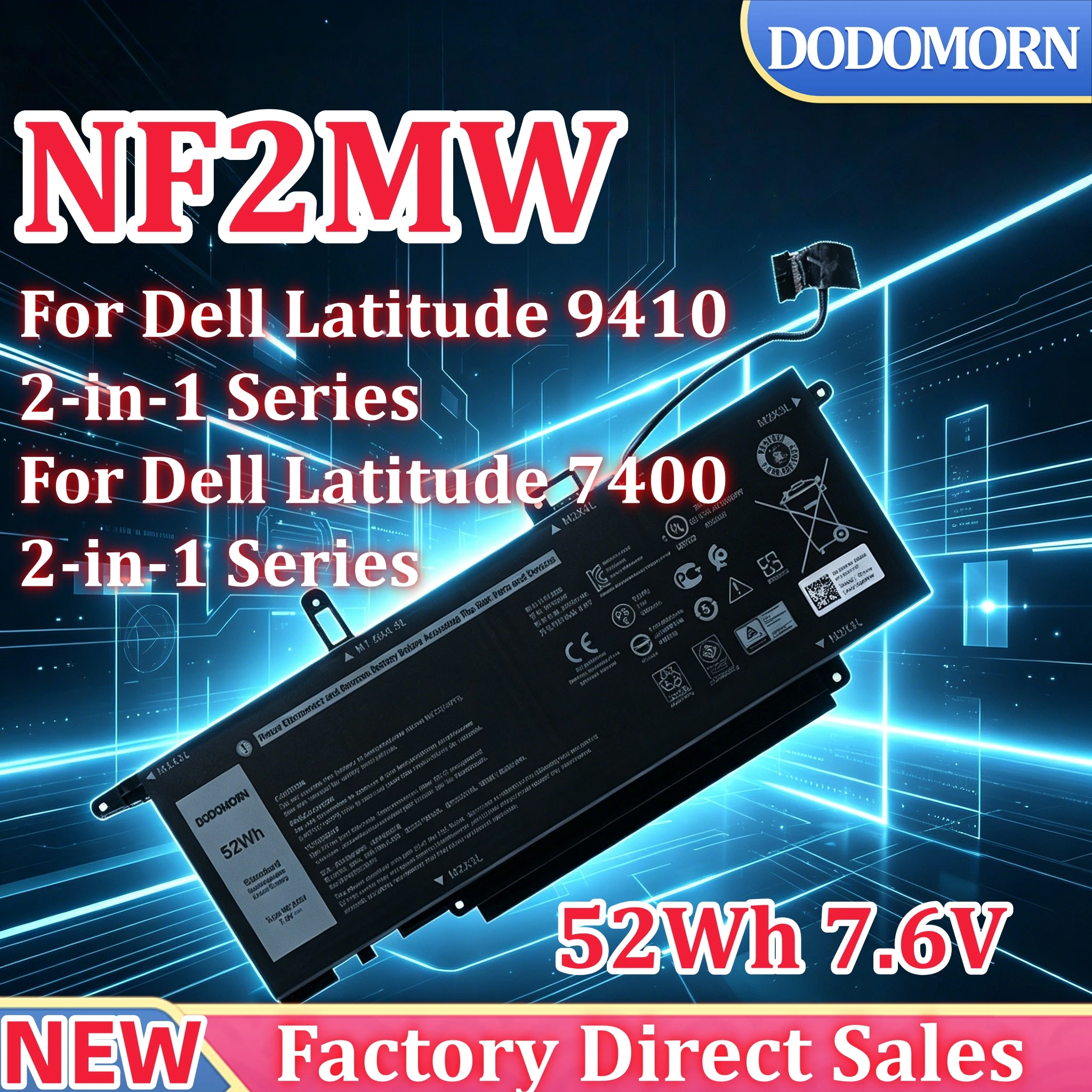 High quality NF2MW Battery for Dell Latitude 7310 7410 9410 2-in-1 P110G001 08W3YY C76H7 Series
High quality NF2MW Battery for Dell Latitude 7310 7410 9410 2-in-1 P110G001 08W3YY C76H7 Series