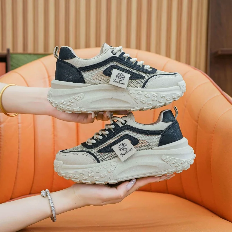 Women Walking Shoes Fashion Thick Bottom Sneakers Lace Up Lightweight Breathable Casual Shoes Brown Platform Vintage Sneakers
Women Walking Shoes Fashion Thick Bottom Sneakers Lace Up Lightweight Breathable Casual Shoes Brown Platform Vintage Sneakers