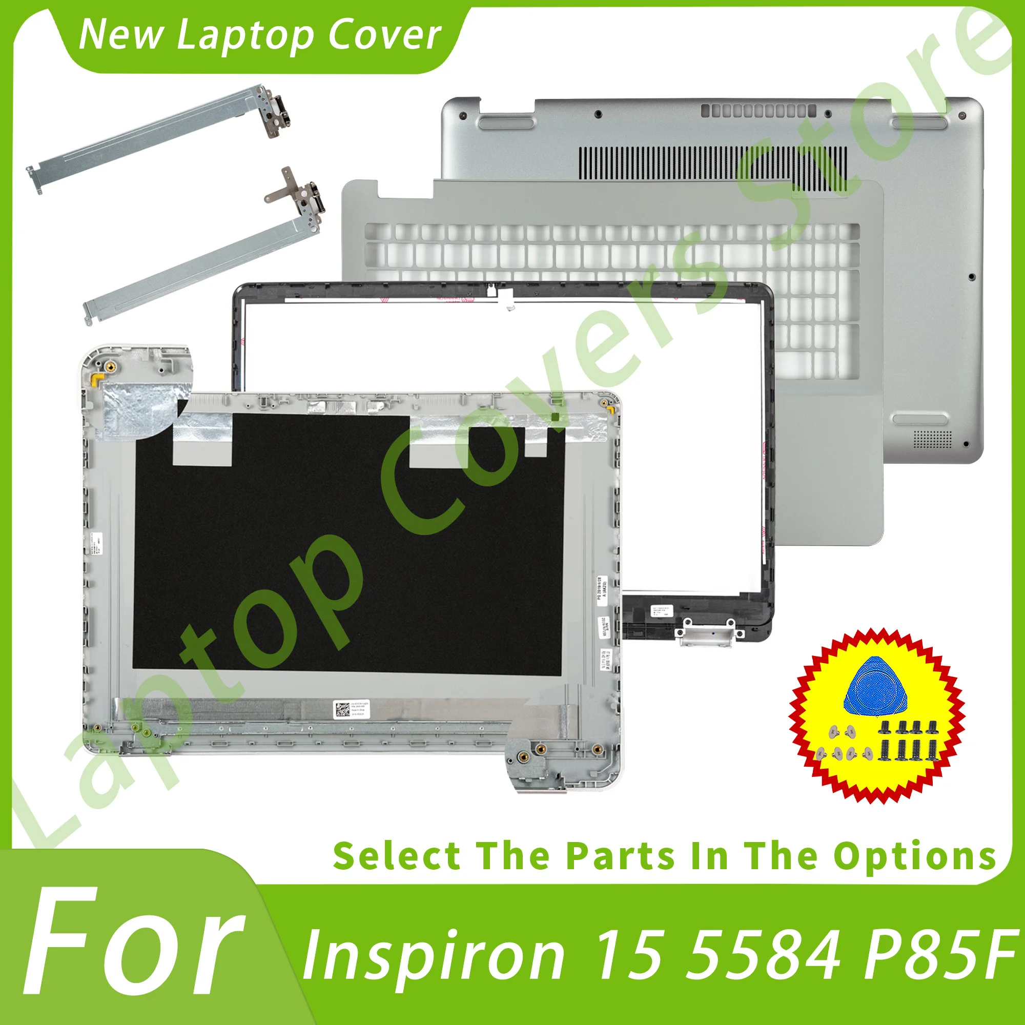 New Parts For Inspiron 15 5584 P85F Silver LCD Back Cover Front Bezel Palmrest Bottom Hinges Replace 0GYCJR 0J0MYJ
New Parts For Inspiron 15 5584 P85F Silver LCD Back Cover Front Bezel Palmrest Bottom Hinges Replace 0GYCJR 0J0MYJ