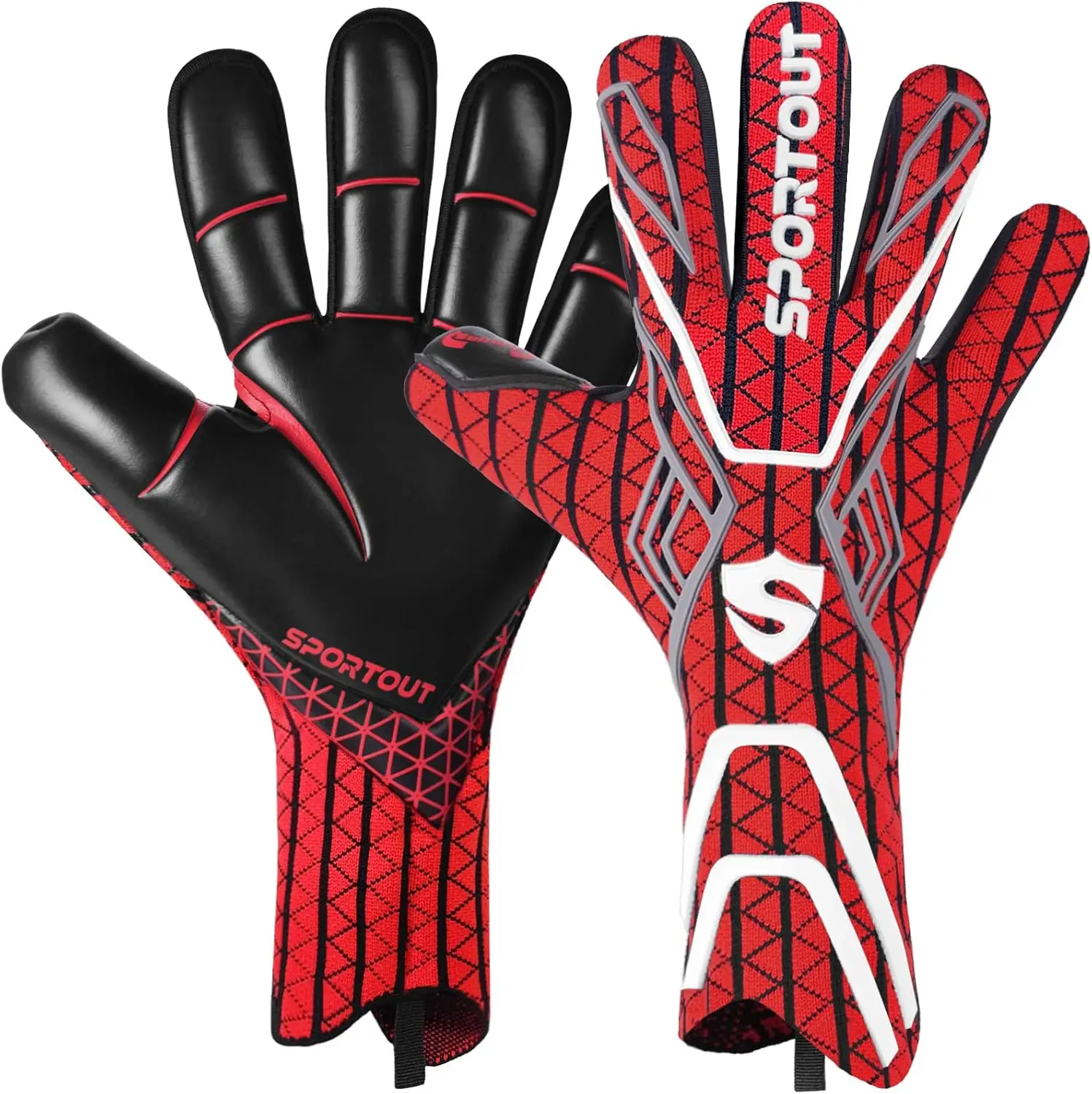 Goalie Gloves, Goalkeeper Gloves, Breathable Soccer Goalie Gloves, 4mm Latex, Negative Cut, Adult and Youth
Goalie Gloves, Goalkeeper Gloves, Breathable Soccer Goalie Gloves, 4mm Latex, Negative Cut, Adult and Youth