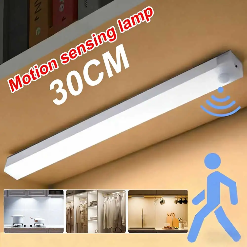 4Pcs 30cm Ultra-Thin Motion Sensor Light Magnetic Mount USB Rechargeable 3-Color Adjustment Under Cabinet Light for Home Office
4Pcs 30cm Ultra-Thin Motion Sensor Light Magnetic Mount USB Rechargeable 3-Color Adjustment Under Cabinet Light for Home Office