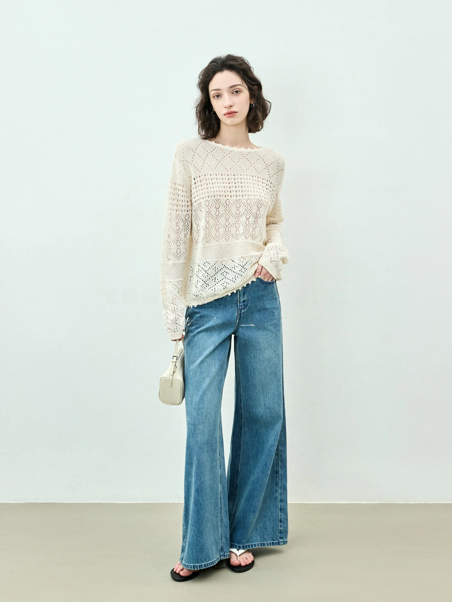 SUK Poetic Embroidered Long Sve Hollow out round Ne Knitwear Women's Slimming Cover up Top Casual Loose Fit Comfortable
SUK Poetic Embroidered Long Sve Hollow out round Ne Knitwear Women's Slimming Cover up Top Casual Loose Fit Comfortable