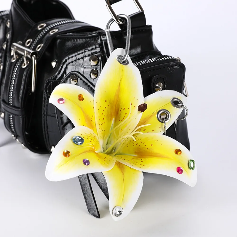 Phalaenopsis Orchid Lilium Brownii Flower Pendant Rivet Punk Colorful Rhinestone Keychain Fashion Hanger Bag Charm Bag Ornament
Phalaenopsis Orchid Lilium Brownii Flower Pendant Rivet Punk Colorful Rhinestone Keychain Fashion Hanger Bag Charm Bag Ornament