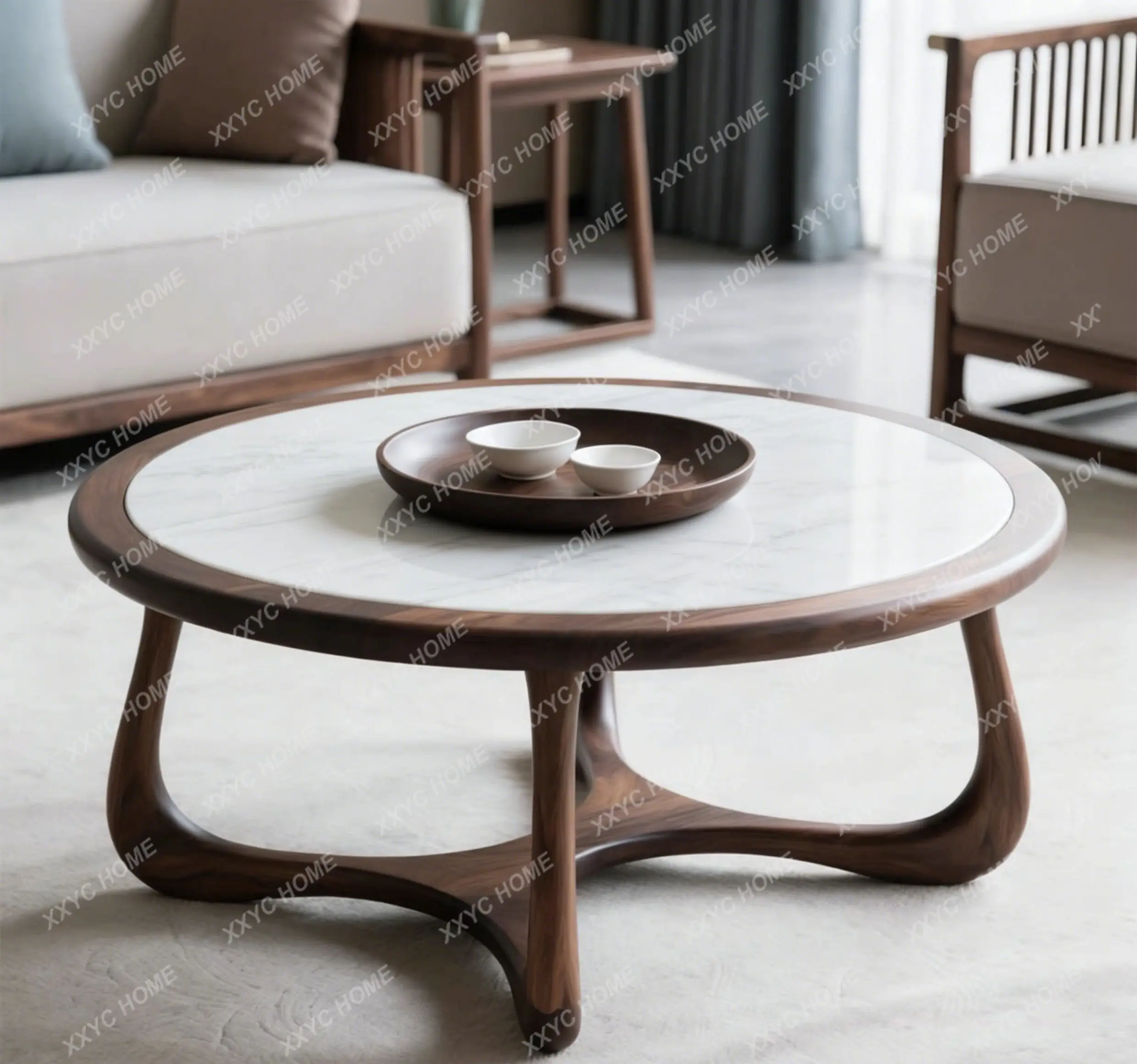 L small apartment solid wood round coffee table living room creative simple short table
L small apartment solid wood round coffee table living room creative simple short table