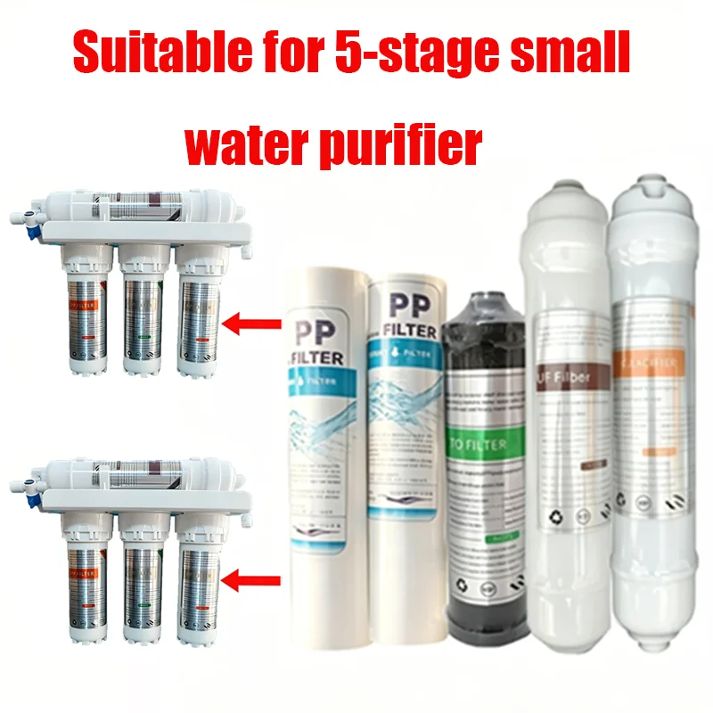 Small 5-Stage Water Purifier Filter Set, Easy Install & Replace for Under Sink Water Systems
Small 5-Stage Water Purifier Filter Set, Easy Install & Replace for Under Sink Water Systems