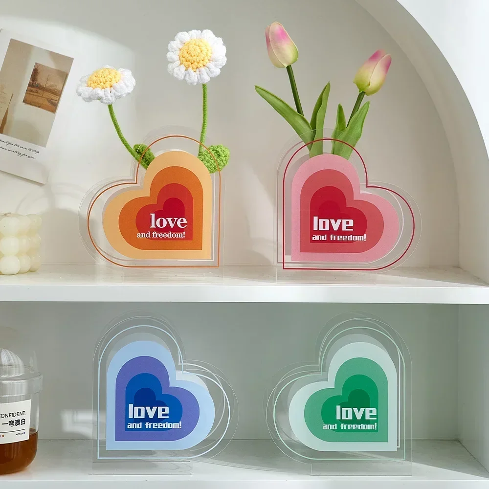 Korean style cute Acrylic Flower Vase Colored Flower vase Hydroponic Plant Container vases Holder Decorative Vase Home Decor
Korean style cute Acrylic Flower Vase Colored Flower vase Hydroponic Plant Container vases Holder Decorative Vase Home Decor
