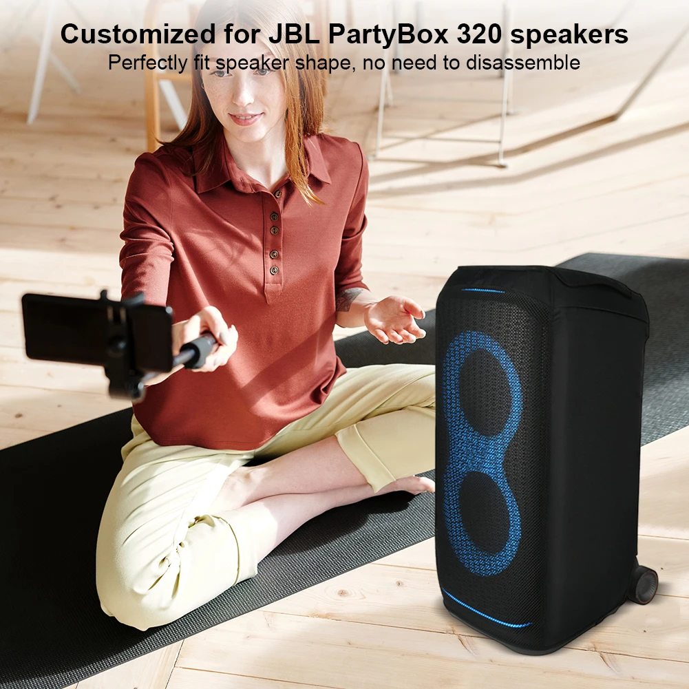 Mesh Outdoor Speaker Protective Cover Protective Case Speaker Case Slip Sleeve for JBL PartyBox Stage 320 Portable Speaker
Mesh Outdoor Speaker Protective Cover Protective Case Speaker Case Slip Sleeve for JBL PartyBox Stage 320 Portable Speaker
